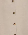 Fqlava Linne med knappar - Sand Melange