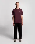 Plain T-shirt O-Neck - Burgundy