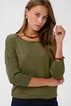 Mila R-Neck Pullover  - Four Leaf Clover Melange