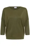 Mila R-Neck Pullover  - Four Leaf Clover Melange