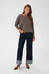 Mila R-Neck Pullover  - Mink Melange