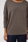 Mila R-Neck Pullover  - Mink Melange