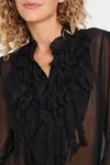 Liljasz Crinkle Ls Shirt - Black