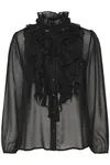 Liljasz Crinkle Ls Shirt - Black