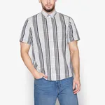 Kortärmad Randig Skjorta - Oak