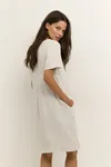 Kaliny Klänning - Light Sand Linen