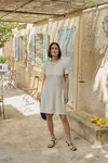 Kaliny Klänning - Light Sand Linen