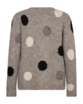 Stickad Tröja Med Prickar - Desert Taupe Mel. W. Black