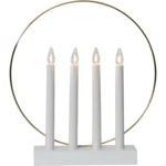 Ljusstake Glossy Vit/guld - Gold