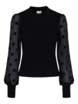Topp Med Ballongärmar - Black