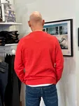 Klassisk V-ringad Tröja  - Poppy Red