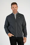 Baseball-inspirerad Cardigan  - Dk Grey Mel