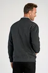 Baseball-inspirerad Cardigan  - Dk Grey Mel