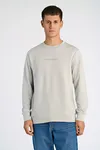 Logo Chest Print O-neck sweatshirt - Soft Grey