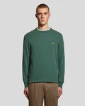 Cotton Crew Neck Jumper - Everglade