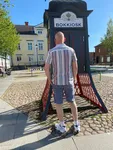 Skjorta i Linneblandning - Brick Red