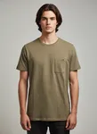 Enfärgad T-shirt - Covert Green