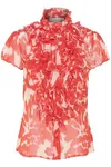 Liljasz Crinkle Shirt - Poinciana Water Blooms