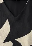 Mönstrad Topp - Whale Tail Grey               