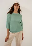Luftig Tröja I Virkad Look - Matcha Green                  