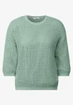 Luftig Tröja I Virkad Look - Matcha Green                  