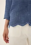 Blus Med Broderade Detaljer - Mid Blue Wash                 