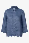 Blus Med Broderade Detaljer - Mid Blue Wash                 