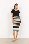 Sc-rosenna 3 Kjol - Black Combi