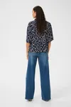 Mönstrad Skjortblus - Midnight Marine Lace Print