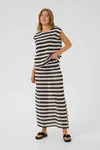 Kamolin Blus - Black/Broken White Lace Stripe