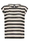Kamolin Blus - Black/Broken White Lace Stripe