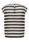 Kamolin Blus - Black/Broken White Lace Stripe