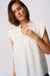 Ärmlös Blus  - Chalk