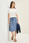 Kjol i Tvättad Look - Light Blue Wash               