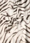 Mönstrad Kortärmad Klänning - Tumbled Beige                 