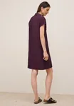 Strukturerad V-ringad Klänning - Mulberry Red                  