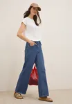 Jeans Med Knytband - Mid Blue Wash                 