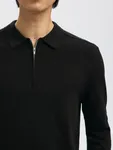 Half Zip Polo - Black