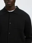 Polo Cardigan - Black