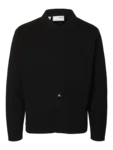 Polo Cardigan - Black