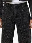 Jannel Hw Loose Jeans - Black Denim