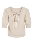Stickad Topp - Super Light Natural Melange