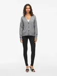 V-ringad Kofta - Medium Grey Melange