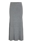 Stickad Långkjol - Medium Grey Melange