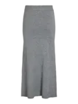 Stickad Långkjol - Medium Grey Melange
