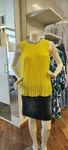 Plisserad Ärmlös Topp - Yellow