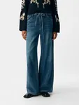 Vida Jeans Med Knytband - Medium Blue Denim