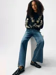Vida Jeans Med Knytband - Medium Blue Denim