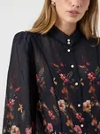 Mönstrad Blus - Black