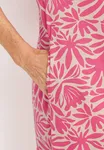 Etna Pleat Dress - Cerise/Patterned